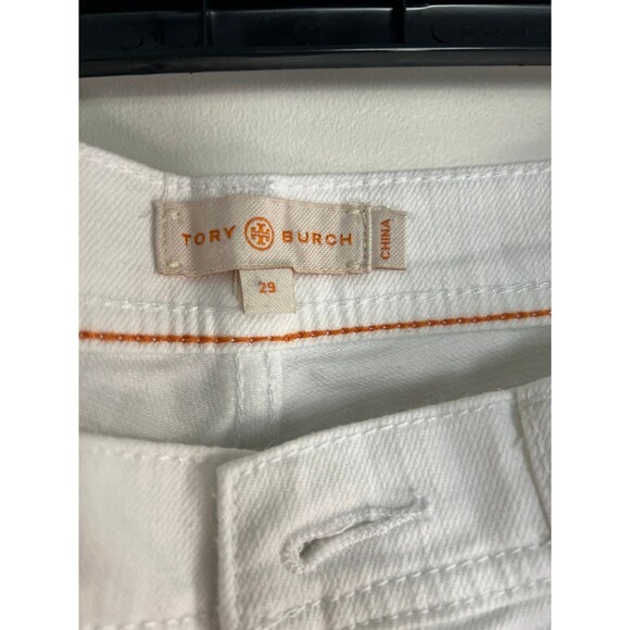 White Tory Burch jeans 29/42 woman’s bootcut - Picture 4 of 10